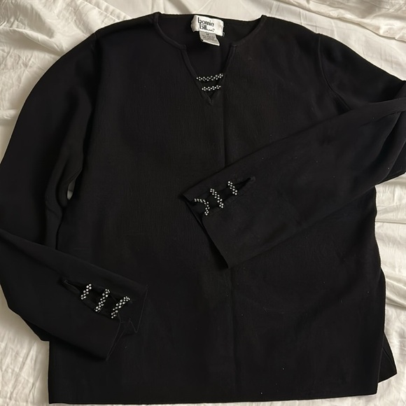 Vintage Bonnie and Bill Black Silk Blend Top - Picture 7 of 8